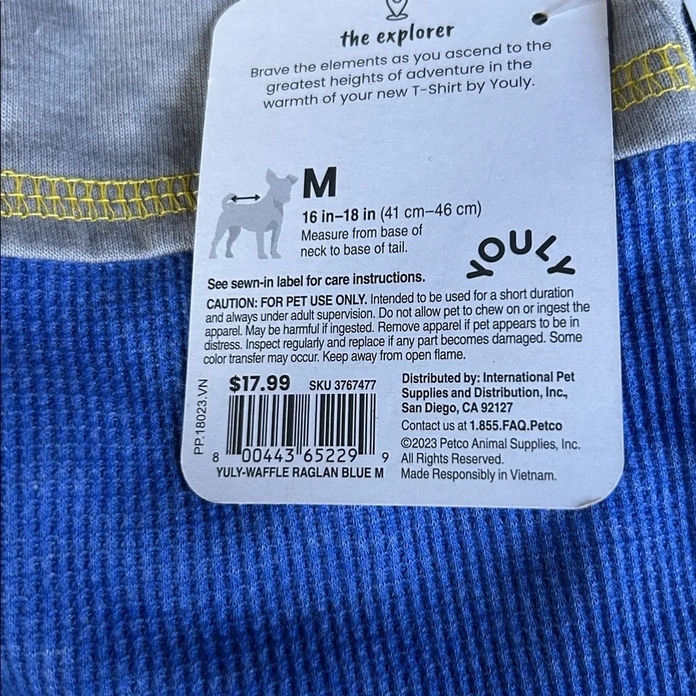 NWT YOULY casual dog tee t-shirt M